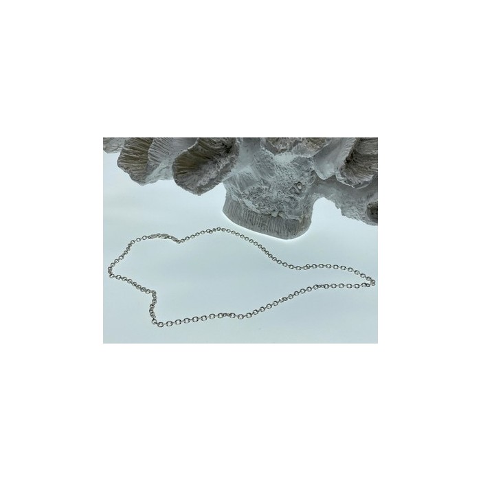 925 Sterling Silver Chain Necklace Italy 18.1 In