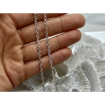 925 Sterling Silver Chain Necklace Italy 18.1 In