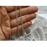 925 Sterling Silver Chain Necklace Italy 18.1 In