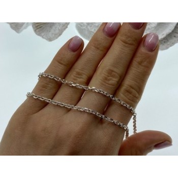 925 Sterling Silver Chain Necklace Italy 18.1 In