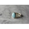 925 Sterling Silver Larimar Ring Size 7
