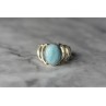 925 Sterling Silver Larimar Ring Size 7