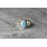 925 Sterling Silver Larimar Ring Size 7