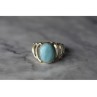 925 Sterling Silver Larimar Ring Size 7