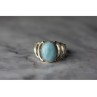 925 Sterling Silver Larimar Ring Size 7