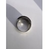 925 Sterling Silver Black & White Spinel Ring Size 6
