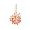 925 STERLING SILVER GOLD PLATED OPAL & MORGANITE CHAIN WITH PENDANT