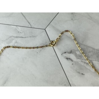 925 STERLING SILVER GOLD PLATED OPAL & MORGANITE CHAIN WITH PENDANT