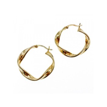925 Sterling Silver Gold Plated Classic Earring