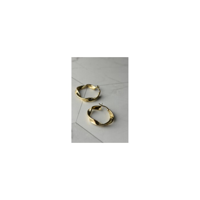 925 Sterling Silver Gold Plated Classic Earring