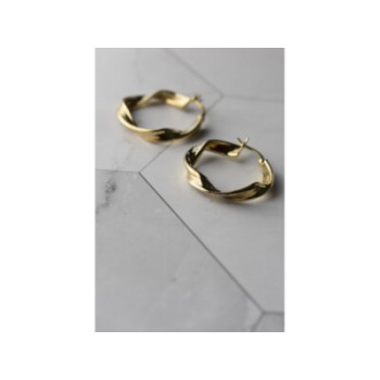 925 Sterling Silver Gold Plated Classic Earring