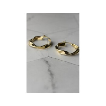 925 Sterling Silver Gold Plated Classic Earring