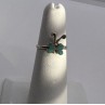 925 Sterling Silver & Turquoise Butterfly Ring Size 4