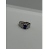 925 Sterling Silver Blue Star Sapphire Ring Size 4