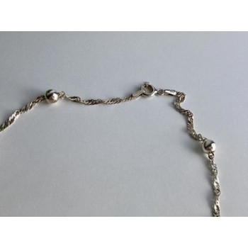 925 Sterling Silver Necklace Italy 17.7 In