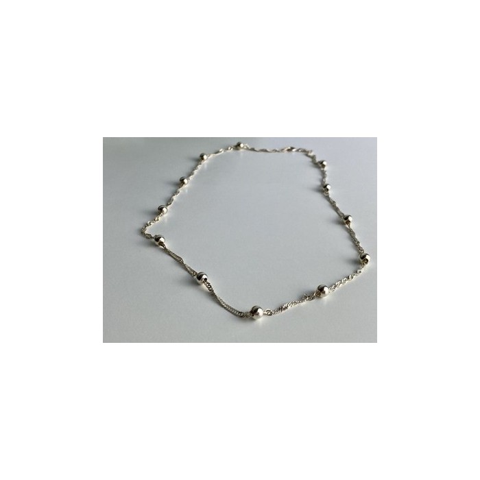 925 Sterling Silver Necklace Italy 17.7 In