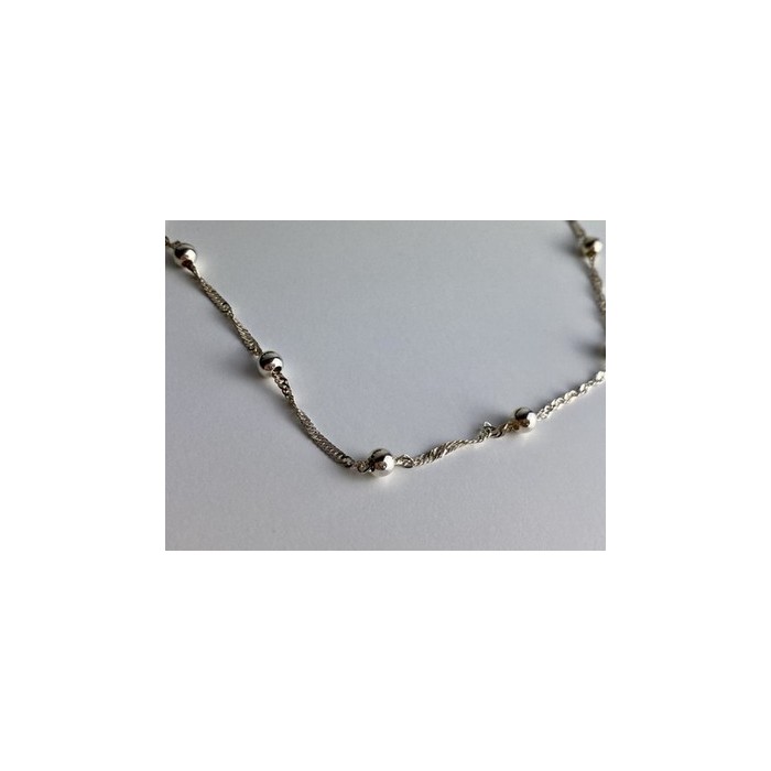 925 Sterling Silver Necklace Italy 17.7 In