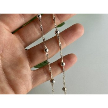 925 Sterling Silver Necklace Italy 17.7 In