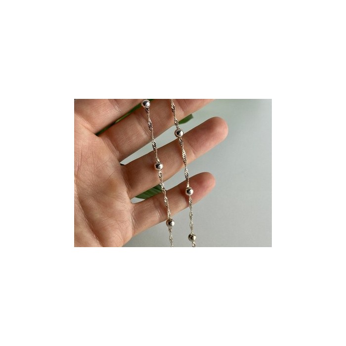 925 Sterling Silver Necklace Italy 17.7 In