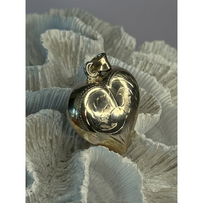 925 Sterling Silver Heart Locket Pendant Length 2 inch