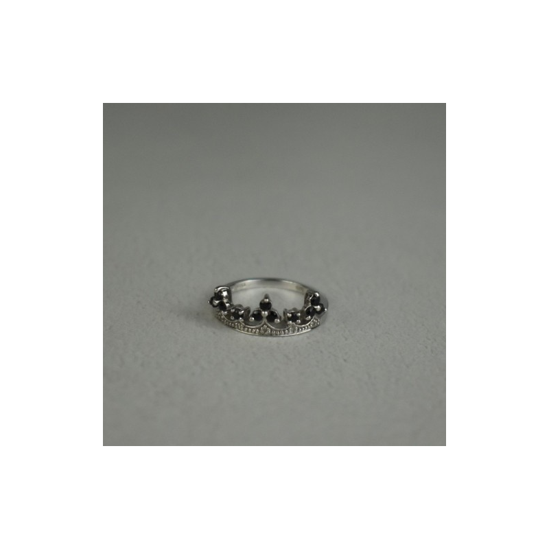 925 Sterling Silver Black Nephrite & Colorless Topaz 