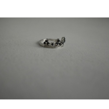 925 Sterling Silver Black Nephrite & Colorless Topaz 