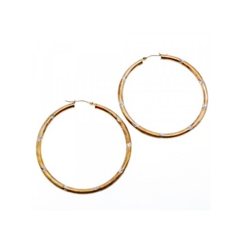 925 Sterling Silver Gold Plated (10k) Hoop Earrings
