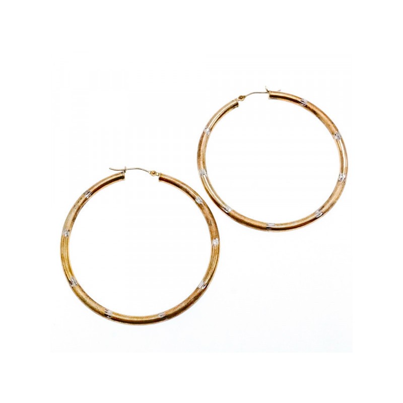 925 Sterling Silver Gold Plated (10k) Hoop Earrings