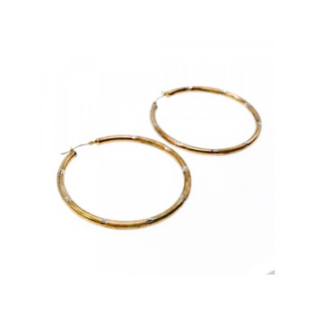 925 Sterling Silver Gold Plated (10k) Hoop Earrings