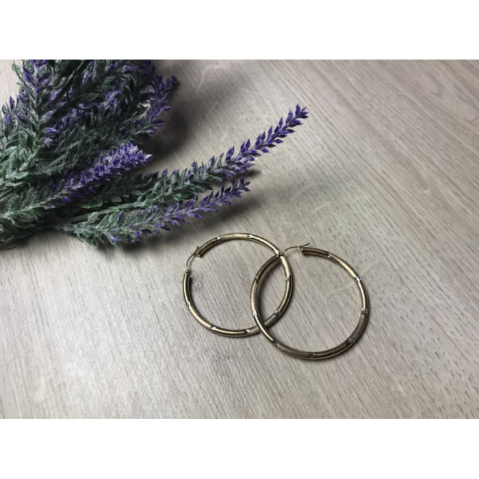 925 Sterling Silver Gold Plated (10k) Hoop Earrings