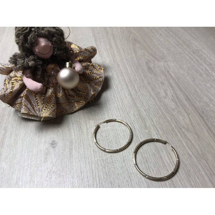 925 Sterling Silver Gold Plated (10k) Hoop Earrings