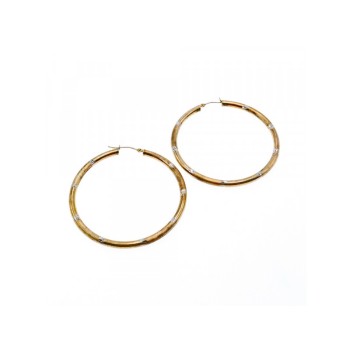 925 Sterling Silver Gold Plated (10k) Hoop Earrings