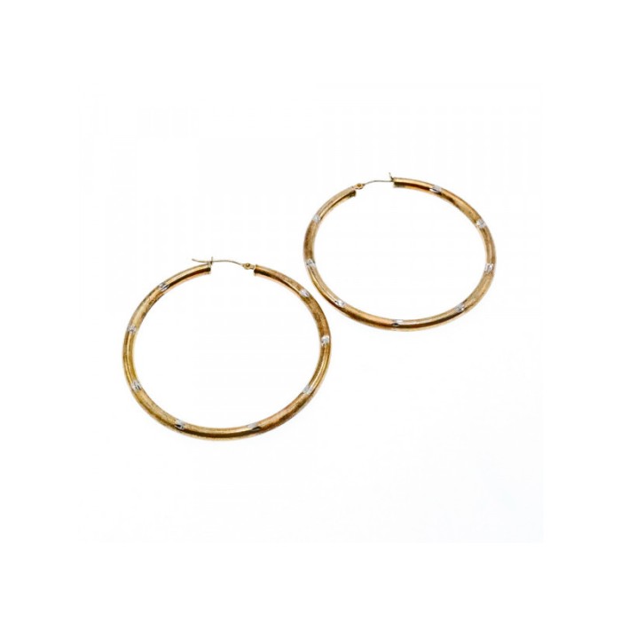 925 Sterling Silver Gold Plated (10k) Hoop Earrings