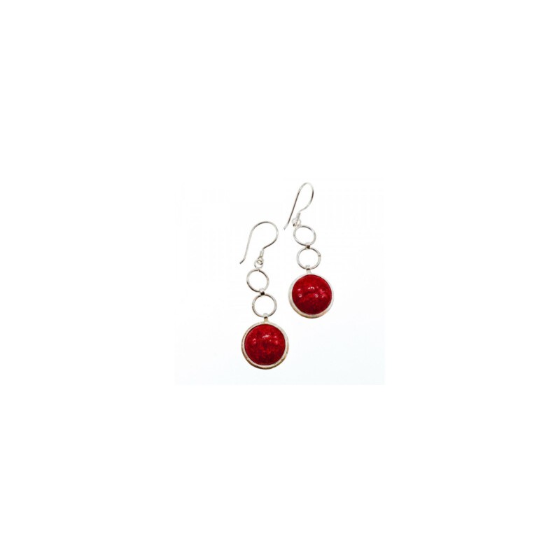 925 Sterling Silver Red Jasper Earrings