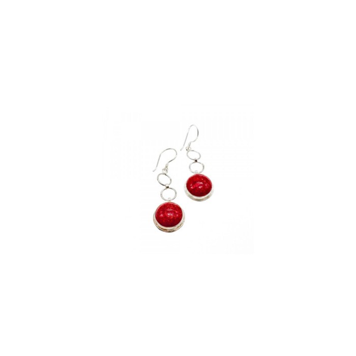 925 Sterling Silver Red Jasper Earrings