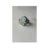 925 Sterling Silver Blue Spinel Openwork Ring Size 8.5