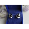 925 STERLING SILVER BLACK NEPHRITE EARRINGS