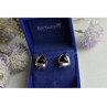 925 STERLING SILVER BLACK NEPHRITE EARRINGS