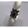 925 Sterling Silver Amethyst & Marcasite Ring Size 5