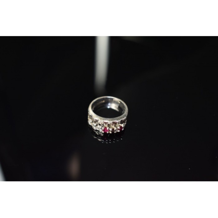 925 Sterling Silver Pink Topaz & Amethyst Ring Size 6.5