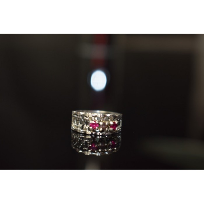 925 Sterling Silver Pink Topaz & Amethyst Ring Size 6.5