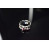 925 Sterling Silver Pink Topaz & Amethyst Ring Size 6.5