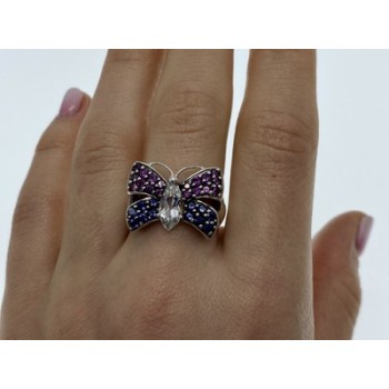 925 Sterling Silver White Topaz, Spinel & Tourmaline 