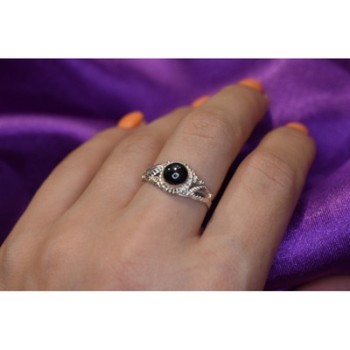 925 Sterling Silver Star Sapphire Ring Size 8