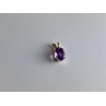 14K YELLOW GOLD AMETHYST PENDANT