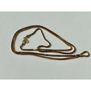 925 Sterling Silver Gold Plated Chain Italy 23.6 In