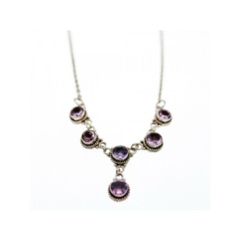 925 STERLING SILVER AMETHYST NECKLACE