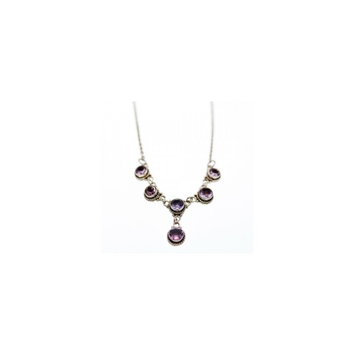 925 STERLING SILVER AMETHYST NECKLACE