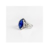 925 Sterling Silver Blue Tourmaline Ring Size 6.5