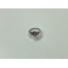 925 Sterling Silver Pink Topaz & Goshenite Ring Size 9.5